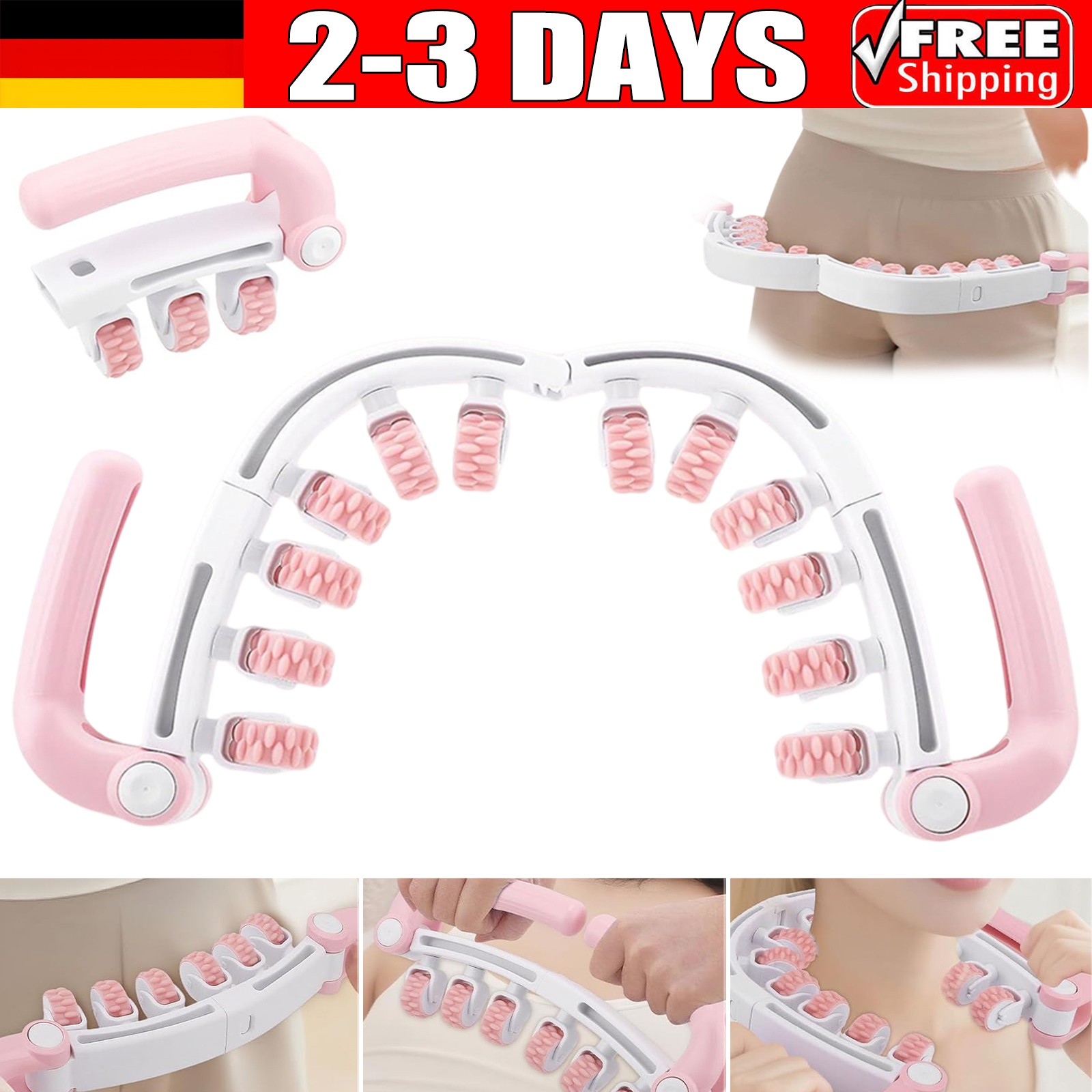 Faszienrolle für Lipödem Therapie Cellulite Massage Bein Oberschenkel mit Griff