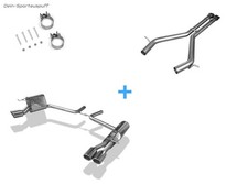 Fox Edelstahl Racinganlage Mercedes E-Klasse W211 E500 Limousine je 2x88x74mm