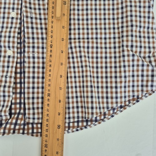 Camisa SEIDENSTICKER 16 Marrón Para Hombre Manga Larga Botones Cuadros Moderna - Imagen 6 de 11