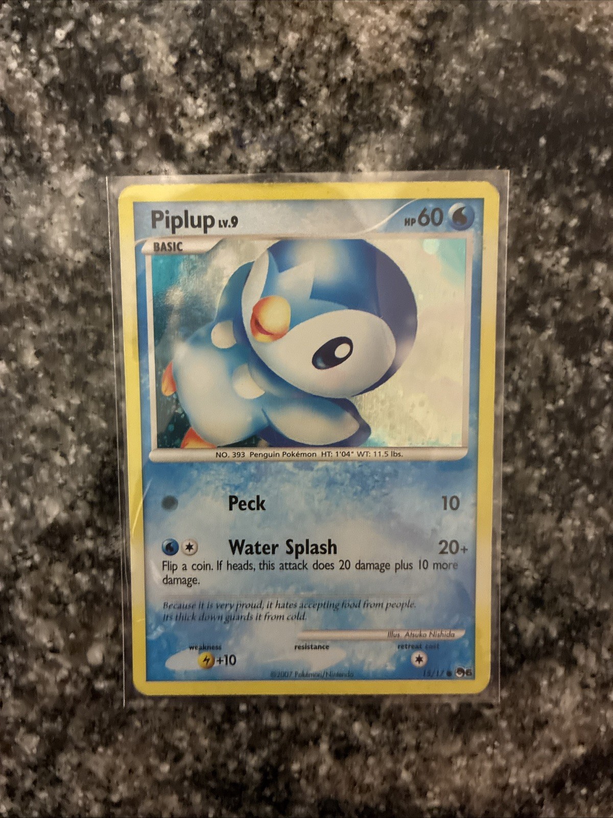 Piplup Pokémon TCG POP Series 6 Promo Holo 15/17 60 HP English 2007