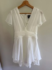 [FREE SHIPPING] NWT Windsor Dreamy Views Ahead White Chiffon Dress (Size M)