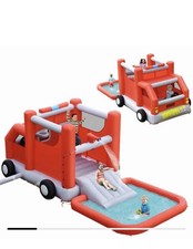 Fire Engine Bouncy Castle Paddling Pool Inflatable Slide