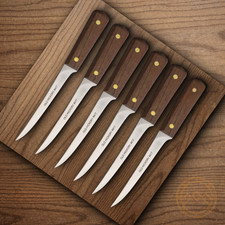 6 PACK Old Hickory Fillet Knife Premium Steel Blade Hickory Wood Handle USA MADE