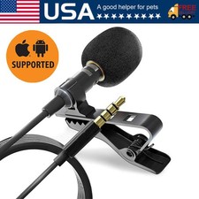 Omnidirectional Lapel Lavalier Microphone Clip-on Condenser Mini Iphone Android