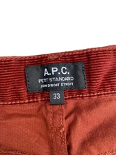 A.P.C  Ocher Corduroy Pants   Petit Standard   Slim Fit   Size 33