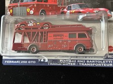 Hot Wheels Red Ferrari 250 GTO / Fiat 642 Bartoletti Team Transport Car Culture