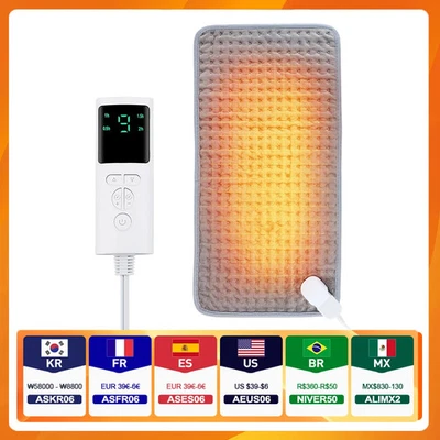 BRANDED 9 Mode Electric Heat Pad Adjustable Heating Mat Warmer Blanket Back Pain Relief