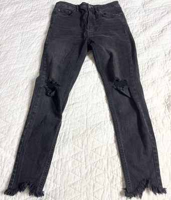 Wild Fable Jeans Womens Size 5 Faded Black Destroyed High Rise Skinny Grunge