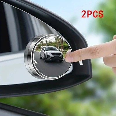 2 Blind Spot Mirrors Round HD Glass Convex 360° Side Rear View Mirror for Car US