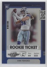 2021 Panini Contenders Optic Rookie Ticket Blue Prizm 98/99 Simi Fehoko #90 s3g