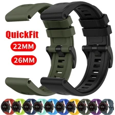 22/26mm Silicone Strap For Garmin Fenix 8 E 7 7x 6 6X Pro 5 5X Quick Fit Band