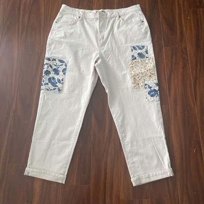Sonoma Goods For Life Pants  Woman  18  Cream Classic Misses Boyfriend