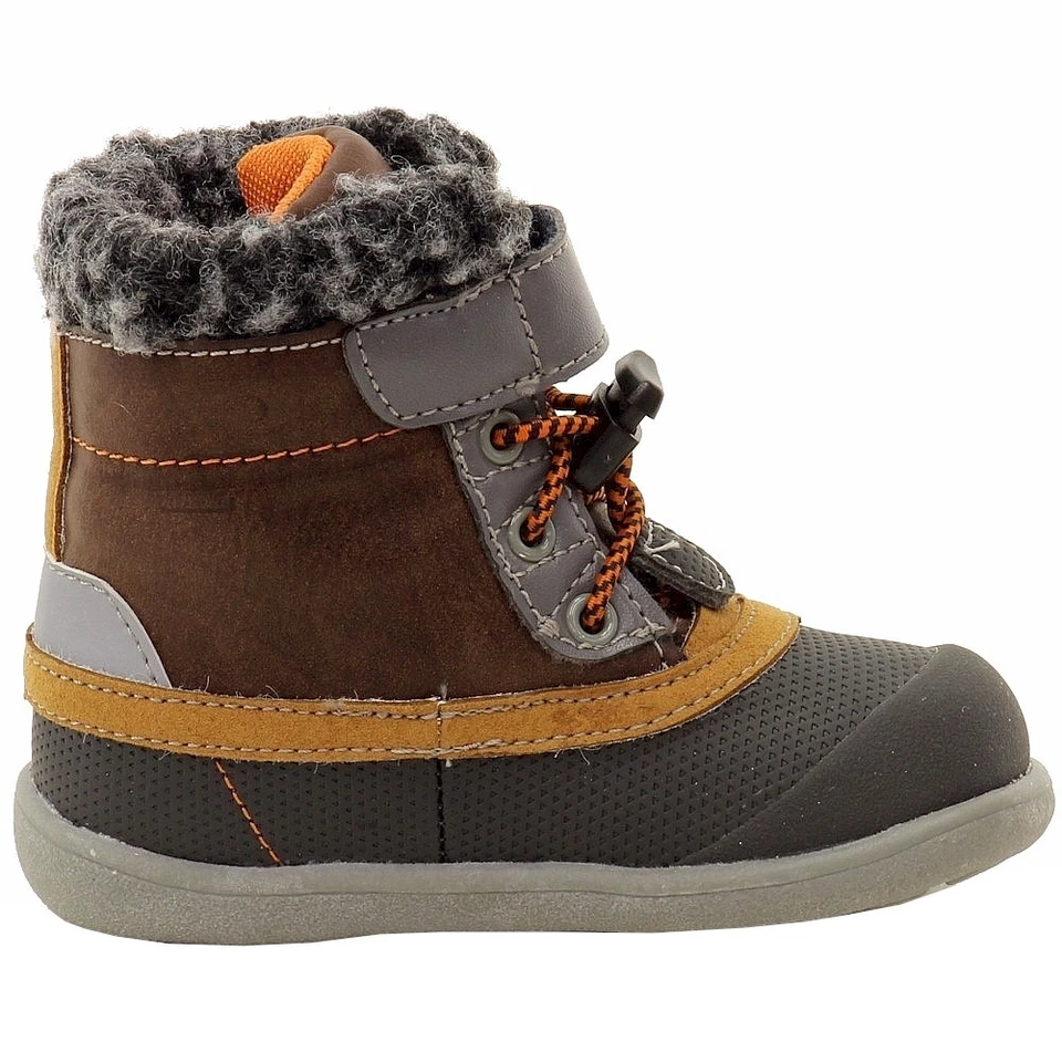 See Kai Run ребенка ясельного возраста мальчика Jack водонепроницаемый коричневый/черный зимние ботинки обувь Sz: 4T - Изображение 4 из 4