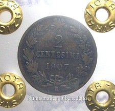 Regno - Vittorio Emanuele III - 2 Centesimi Valore 1907 - R2 - Periziata