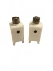 Vintage GE Milk Glass Ice Box Salt and Pepper Shakers