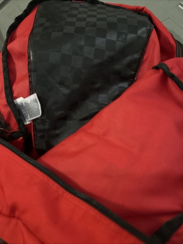 Vans Off The Wall Red Backpack Checkered Design - Picture 3 of 4