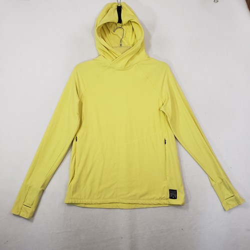 Oiselle Lux Athletic Hoodie Women's Size Large Canary Yellow Lightweight