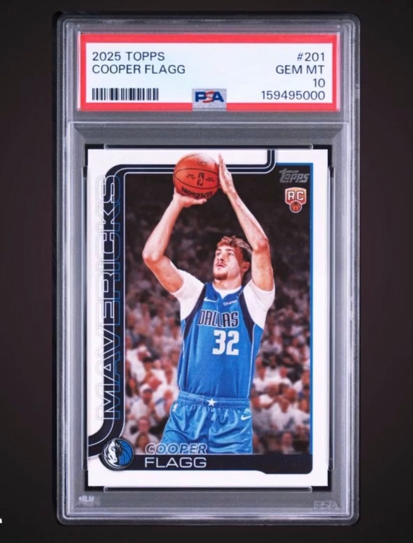 PSA 10 2025 Topps Cooper Flagg RC Rookie Card Dallas Mavericks