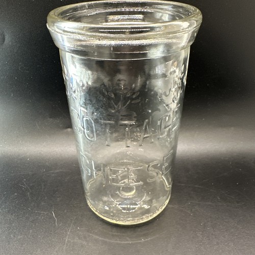 Vintage Clover Blossom Cottage Ser Szklany słoik 5 1/2" wysokości z kilkoma frytkami - Zdjęcie 2 z 11