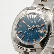 SEIKO matic lady Automatic Watch 2517-0340 Blue Dial Silver Case 25.7mm Wrist Si