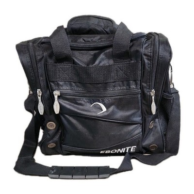 Ebonite Single Ball Bowling Bag Carry handle Shoulder Strap Shoe Storage Black