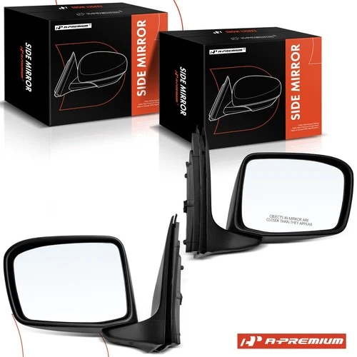 A-Premium 2x Driver & Passenger Black Texture Mirror for Honda Odyssey 2005-2010