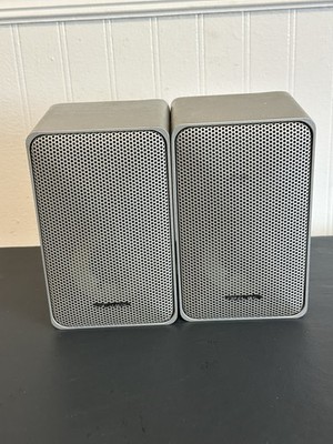 Realistic Minimus 7 Speakers Silver Pair Metal Cabinet Vintage