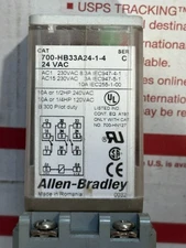 ALLEN-BRADLEY 700-HB33Z24-1-4 RELAY 24VDC COIL & IDEC SR3B-05 DIN RAIL SOCKET