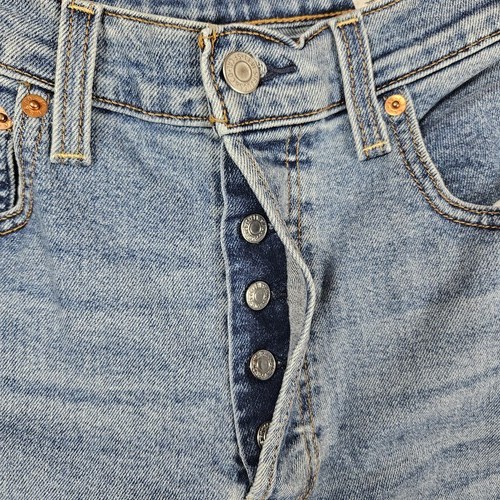 Jeans Levis donna 29x26 lavaggio chiaro costina dritta caviglia retrò - Foto 3 di 10