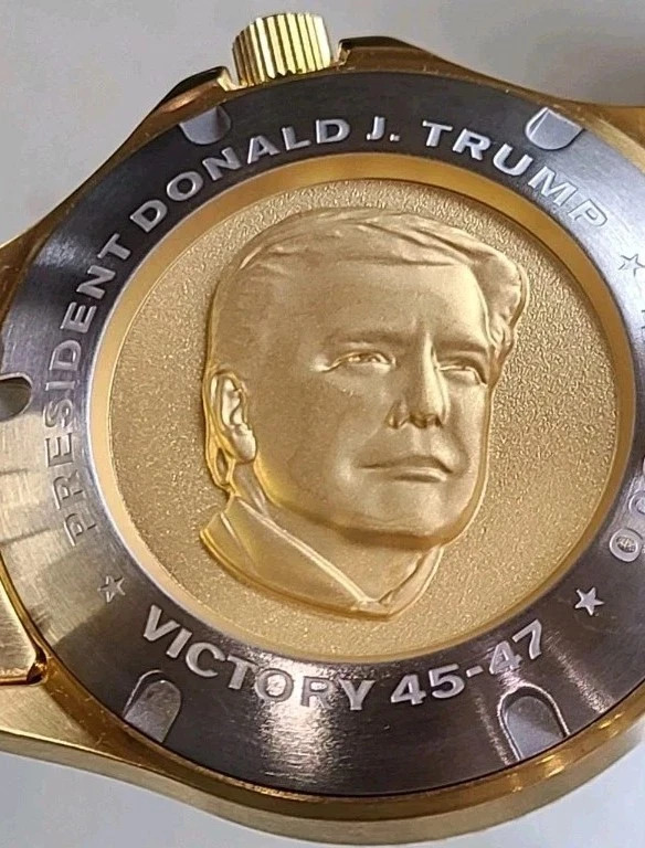 [Brand New] TRUMP 18K GOLD PLATED VICTORY JEWEL WATCH WHITE 500 NUMBERED LIMITED - Image 2 of 4