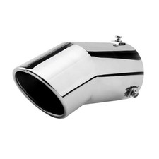 Car Stainless Steel Exhaust Tips Fit 2.75 To 3 Inch Car Exhaust Pipe Silver
