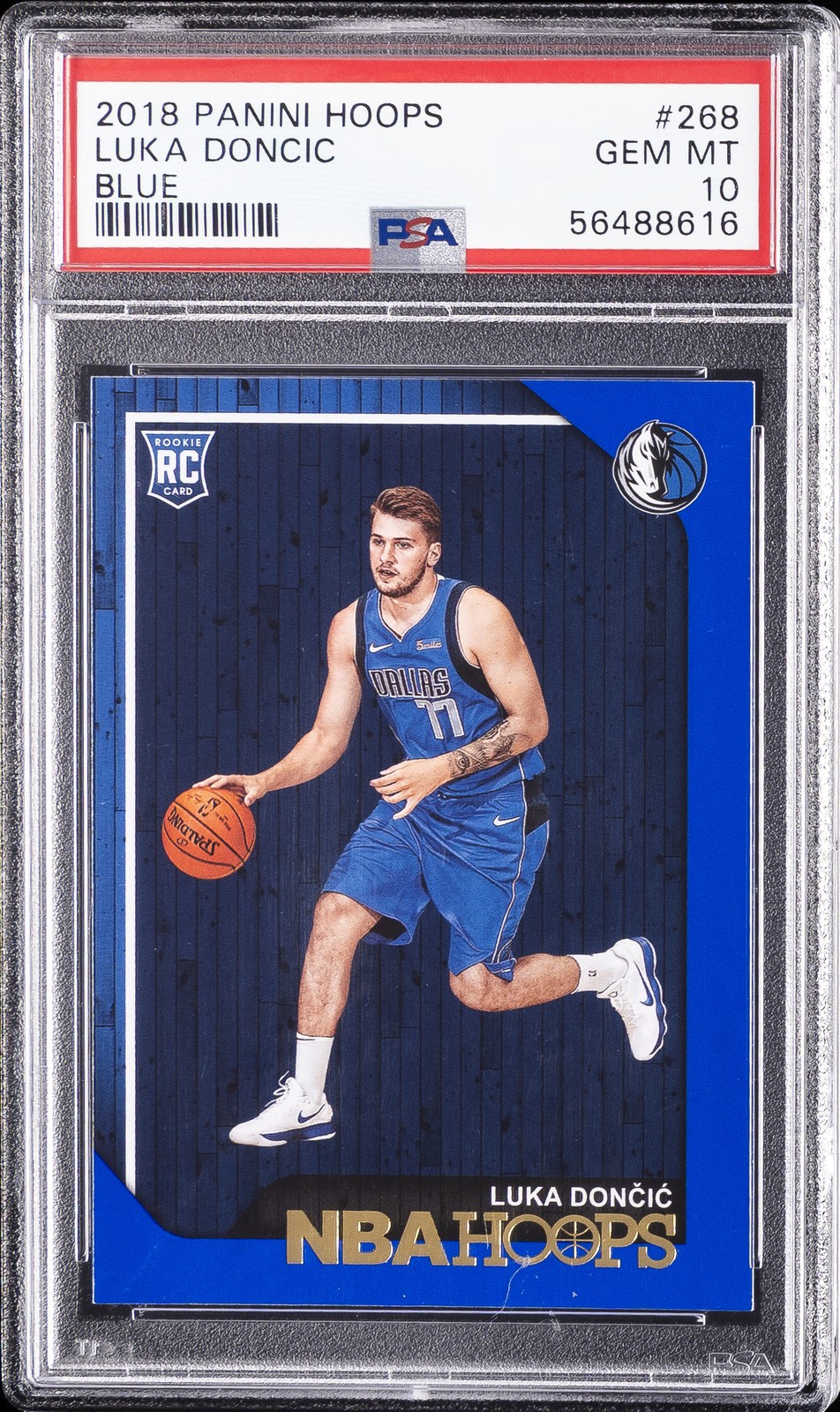2018 PANINI HOOPS BLUE #268 LUKA DONCIC ROOKIE RC PSA 10