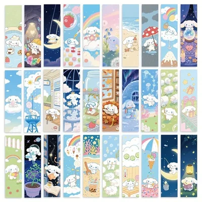 Set of 10 Sanrio Cinnamoroll Dog Kawaii Bookmarks Paper Card Bookmark 15 cm