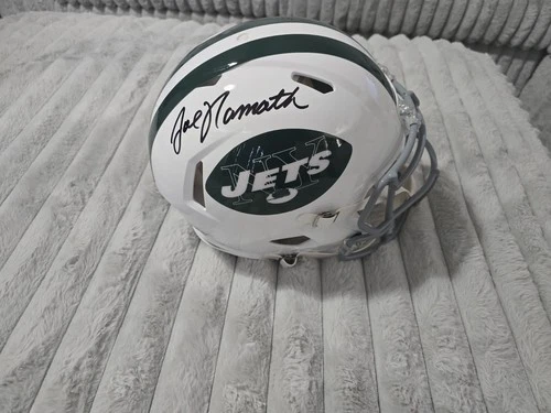 JOE NAMATH NEW YORK JETS SIGNED FULL SIZE AUTHENTIC HELMET JSA WITNESS COA