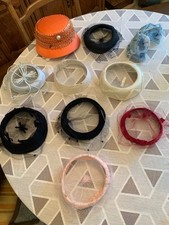 Lot of 10 Vintage Mid-Century Ladies  Hats   Pillbox, Veils, Bows   1950s/60s