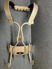Used Randall May International Pearl Marching Snare Harness Carrier White