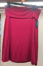 OLD NAVY Skirt, Red  Purple, Chevron Print, Size Medium NEW With Tags
