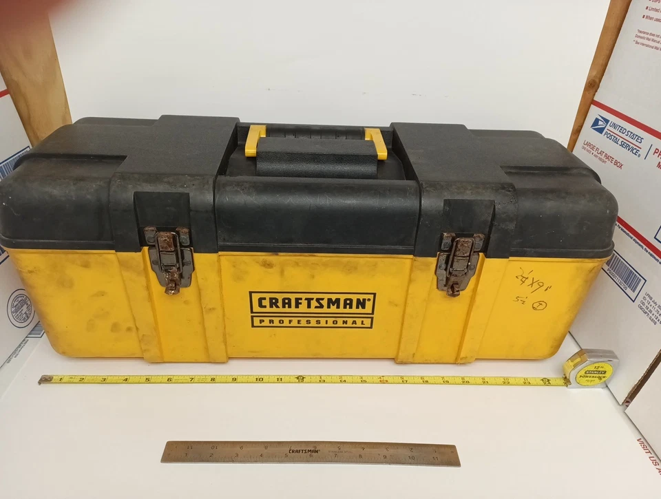 craftsman professional tool box Plastic Yellow/ Black Rare - Image 2 of 4