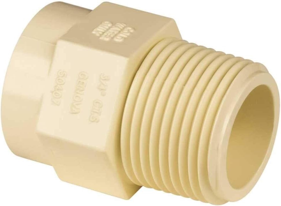 10 PACK Genova 50407LC MIP Male Thread CPVC Adapter 3/4"