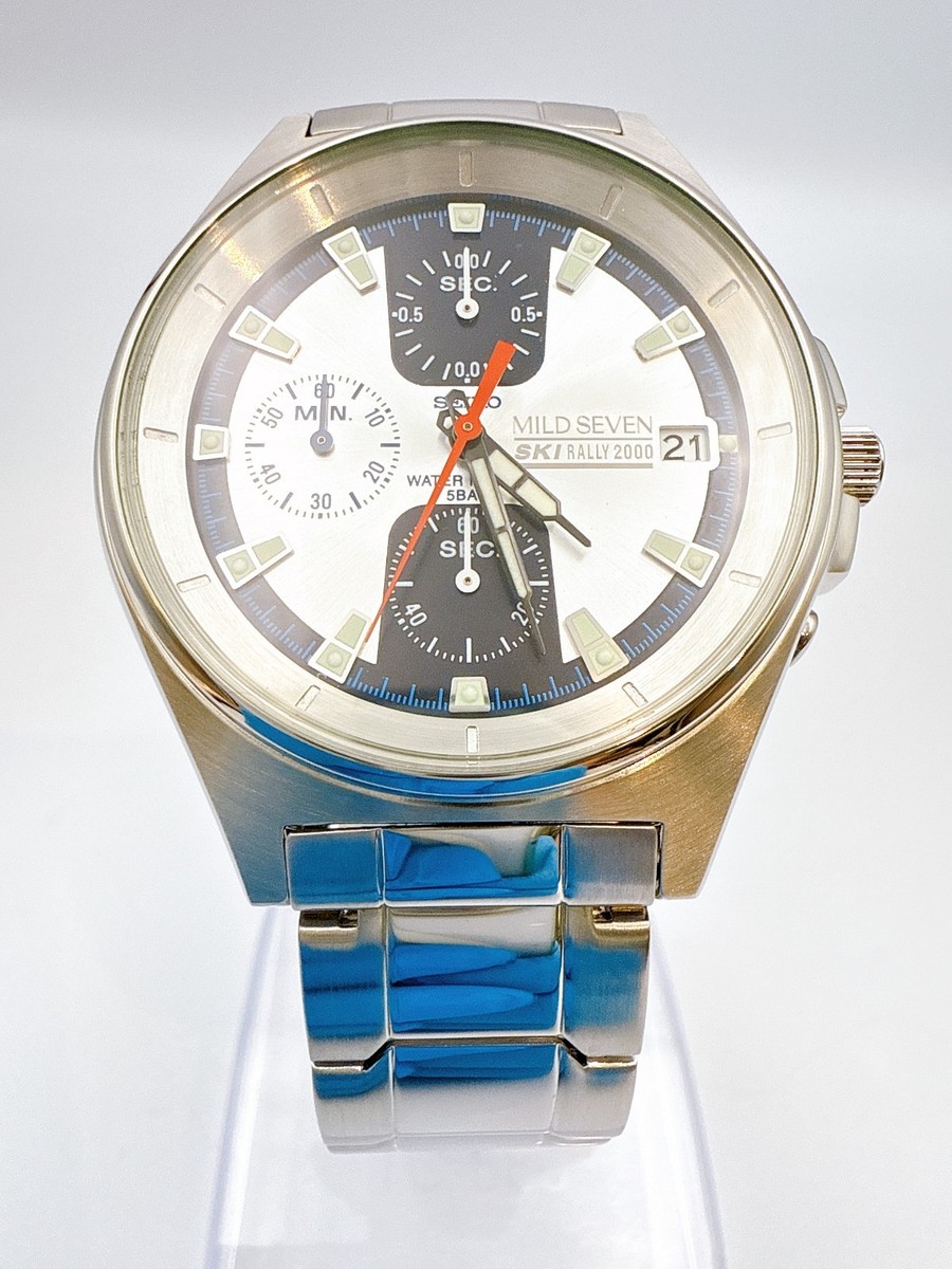 Vintage SEIKO V657-9030 Mild Seven Ski Rally 2000 Limited Edition
