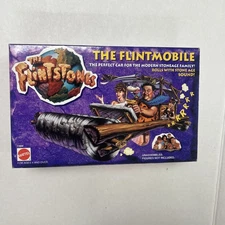 Flintstones "FLINTMOBILE" Vehicle rolls with stoneage sound MATTEL 1993