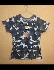 T-shirt camouflage blanc gris militaire Hawaii étoile neuf doux  