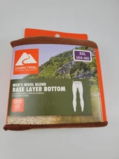 Ozark Trail Men’s Wool Blend Base Layer Bottoms Sz XXL 44-46 Cognac Brown