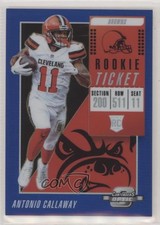 2018 Panini Contenders Optic Rookie Ticket Blue Prizm 35/99 Antonio Callaway 3b3