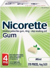 Nicorette Nicotine Gum Mint 4mg 170ct