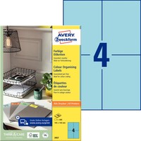 1 Bis 20X Avery Zweckform Universal-Etiketten, 105 X 148 Mm, Blau Bis 16% Rabatt