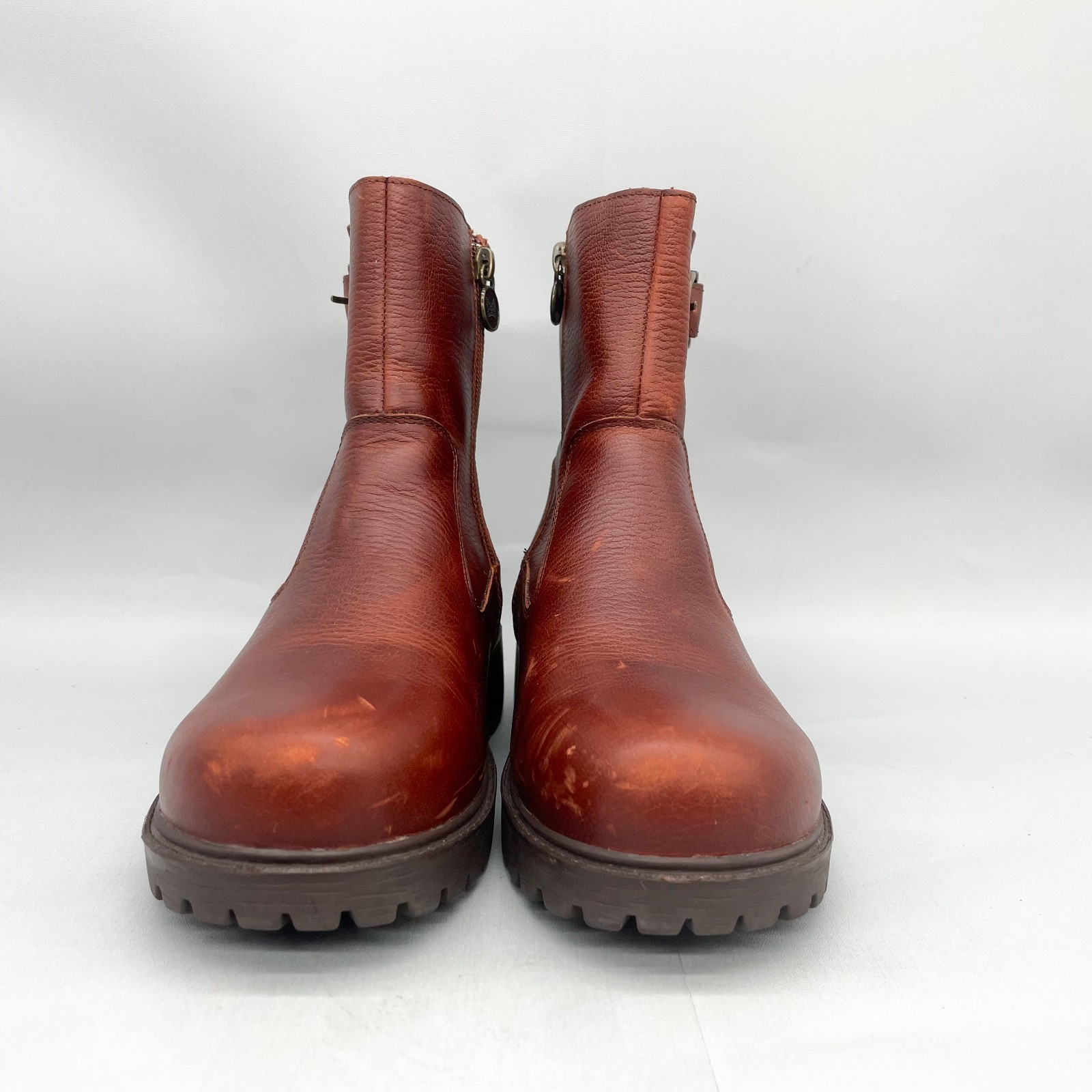 SAOLA Scarpa stivali Alegria donna 37 7 Shera pelle marrone castagno suola comoda zip