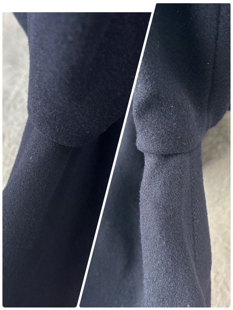 BURBERRY BLACK LABEL Peacoat Size L Navy Check From Japan thumbnail 9