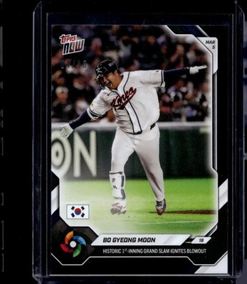 2026 Topps Now World Baseball Classic #WB2 Bo Gyeong Moon Black Foil #d /10 WBC
