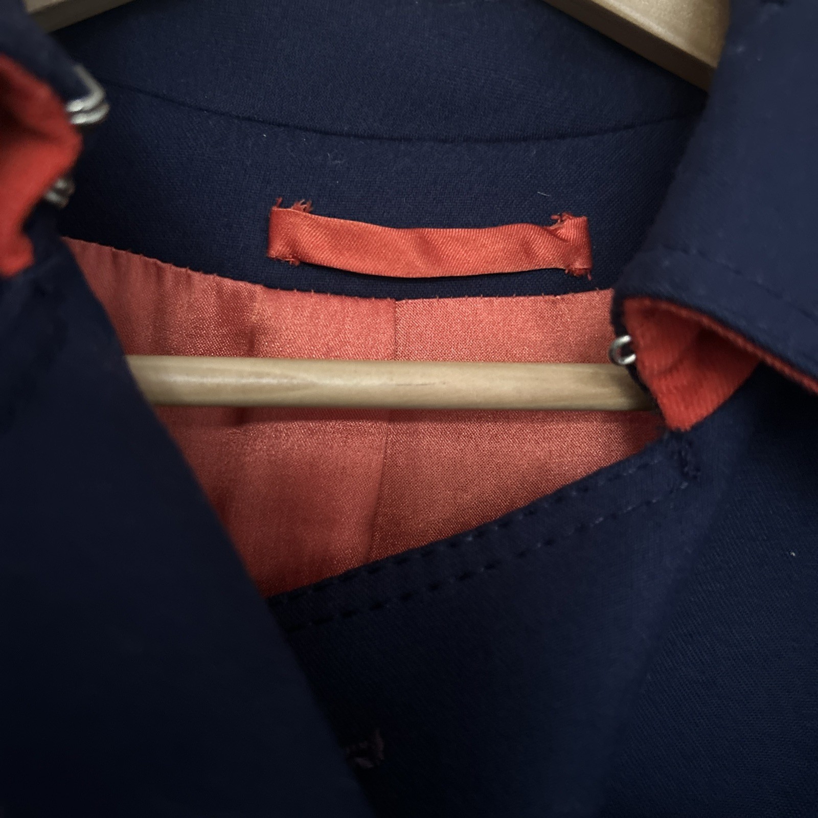 RARE VINTAGE WINDSMOOR BRITISH AIRWAYS CABIN CREW WOOL COAT, RED LINING, SIZE 12 4